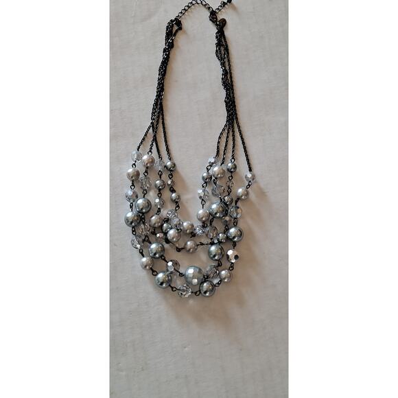 Gorgeous Lia Sophia Multistrand Beaded Necklace - Unique - Picture 1 of 5